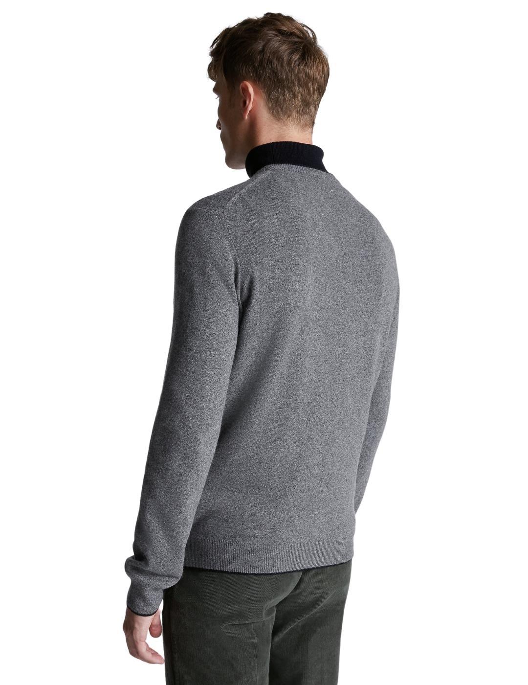 Jersey North Sails Cuello Pico Gris Para Hombre