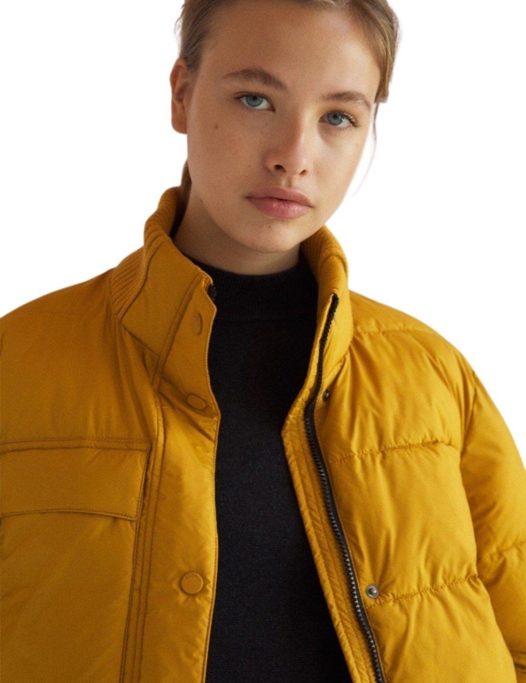 Abrigo Ecoalf Tao Mostaza Para Mujer