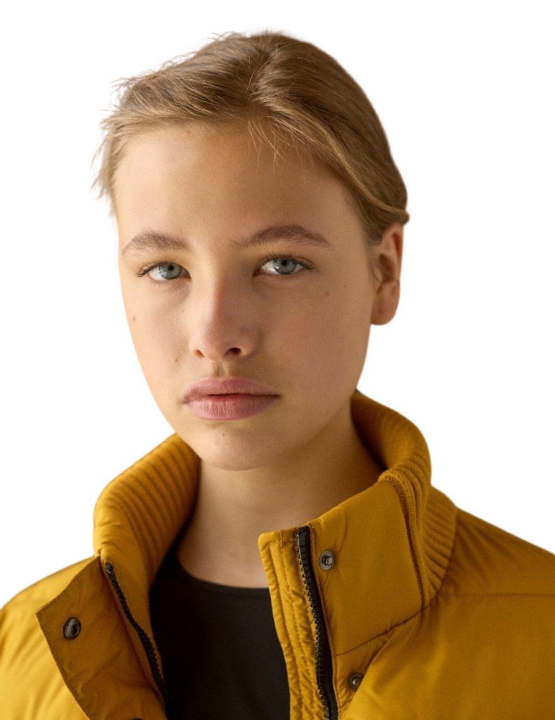 Abrigo Ecoalf Tao Mostaza Para Mujer