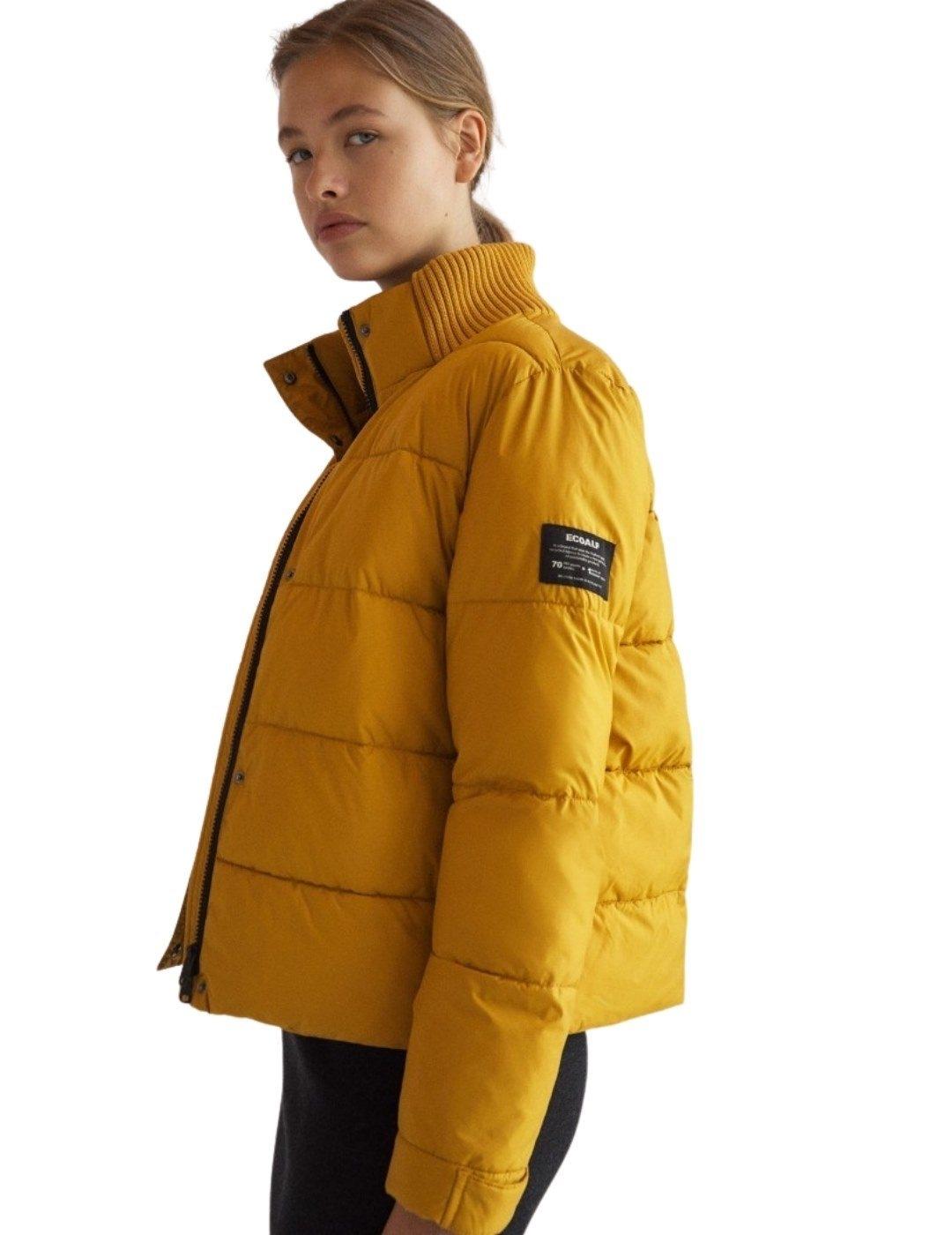 Abrigo Ecoalf Tao Mostaza Para Mujer