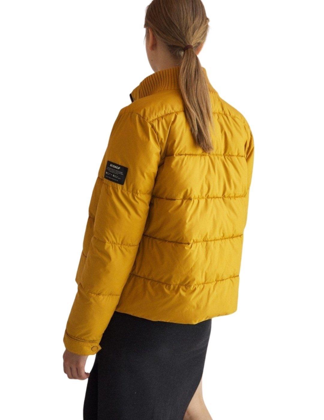 Abrigo Ecoalf Tao Mostaza Para Mujer