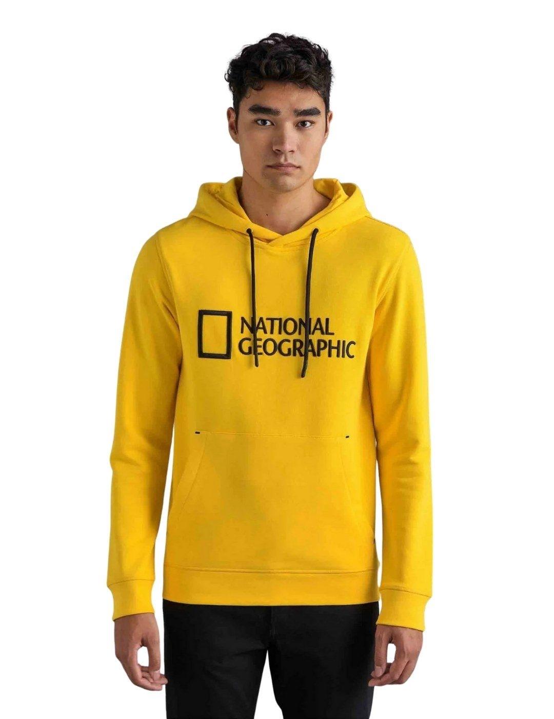 Sudadera National Geographic Amarillo Bordada