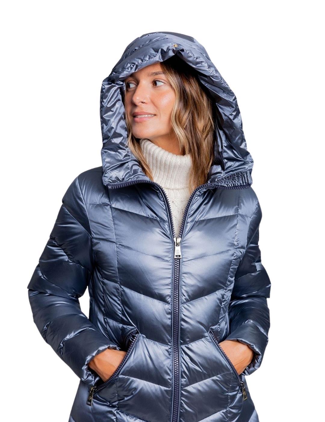 Cazadora Henry Arroway Azul Acero Martina Para Mujer