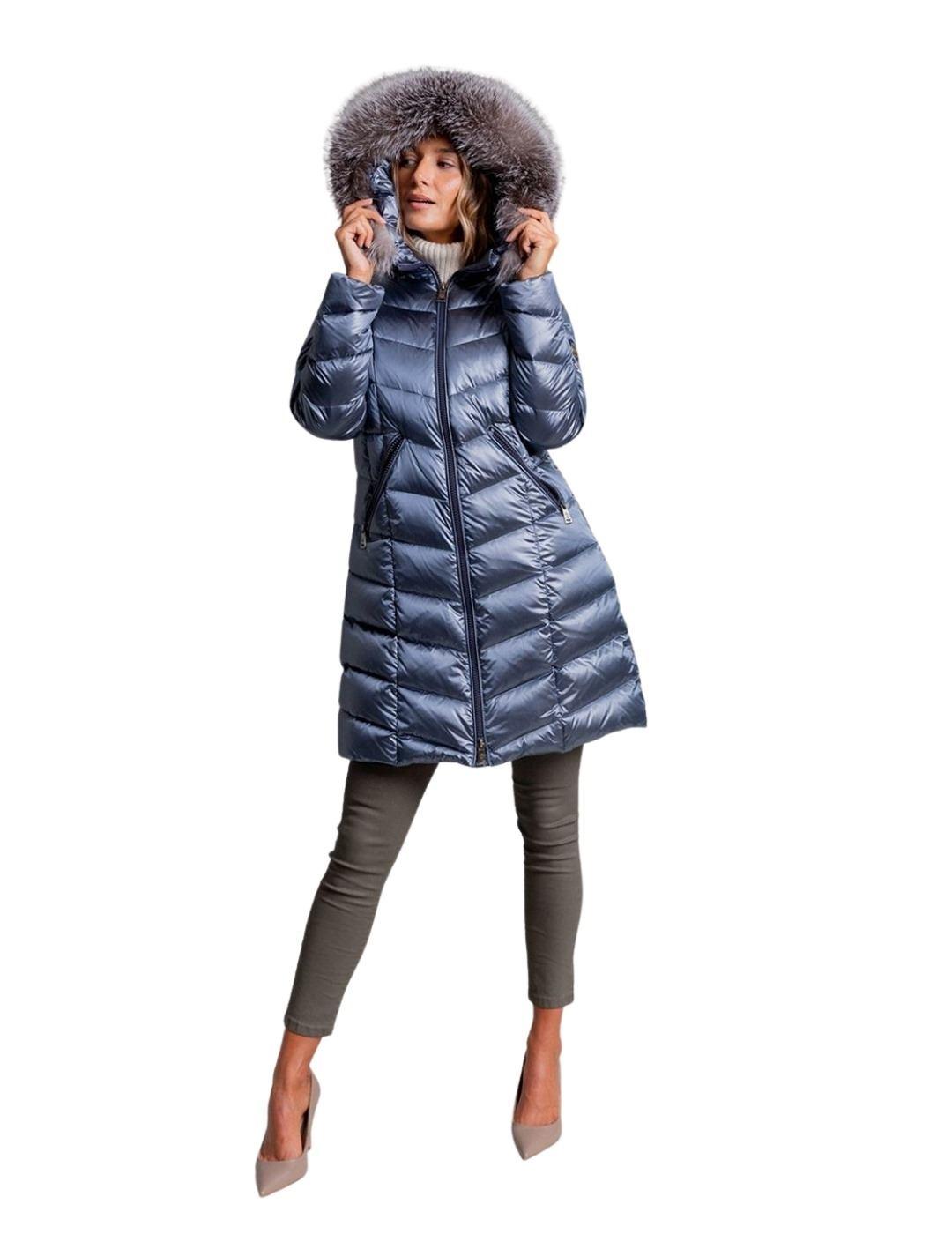 Cazadora Henry Arroway Azul Acero Martina Para Mujer