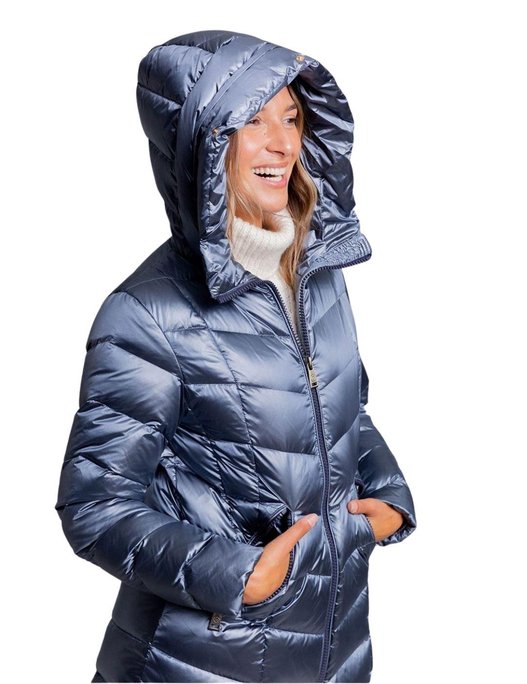 Cazadora Henry Arroway Azul Acero Martina Para Mujer