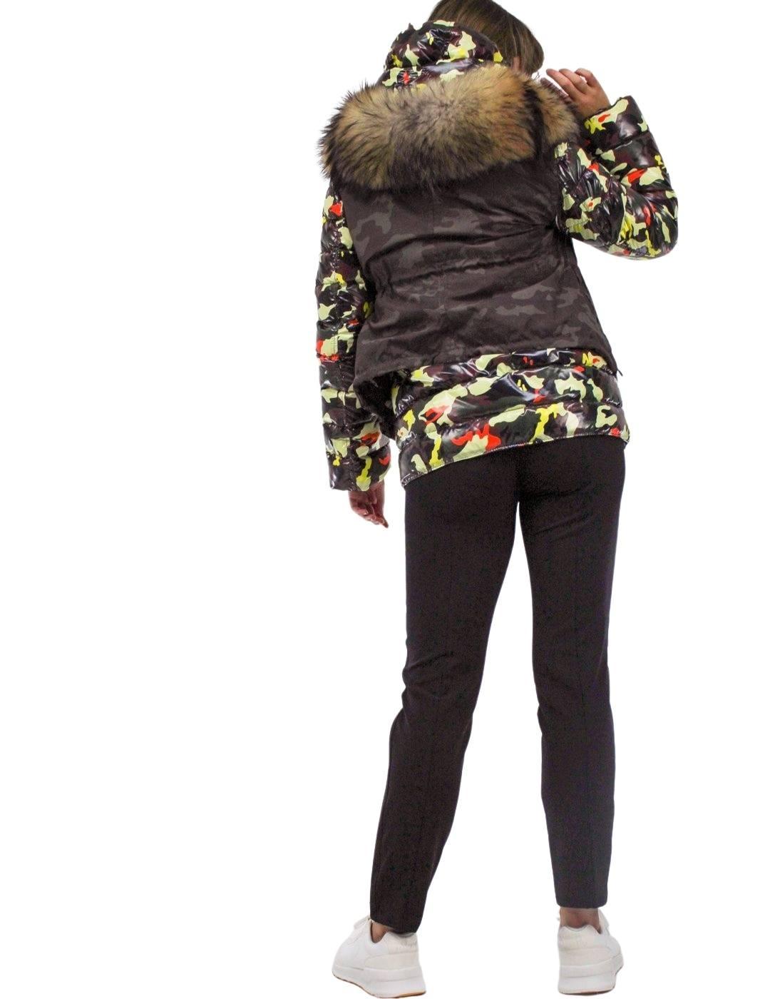 Parka Flo - Clo Color Estampado Militar Para Mujer