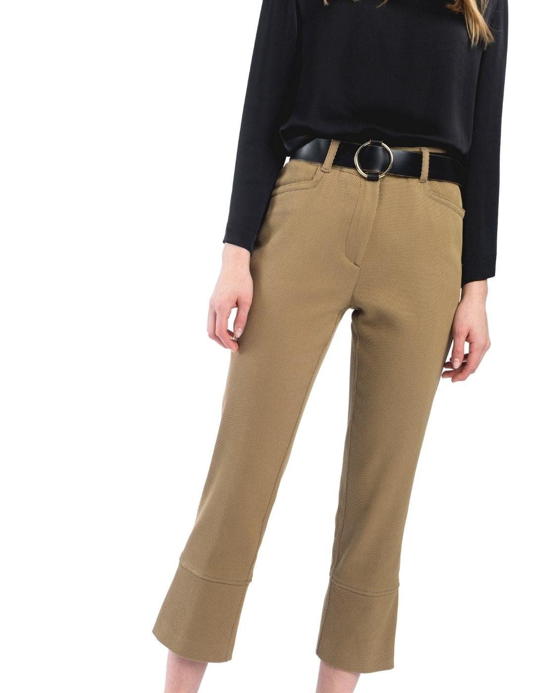 Pantalón Alba Conde Camel Pirata Para Mujer