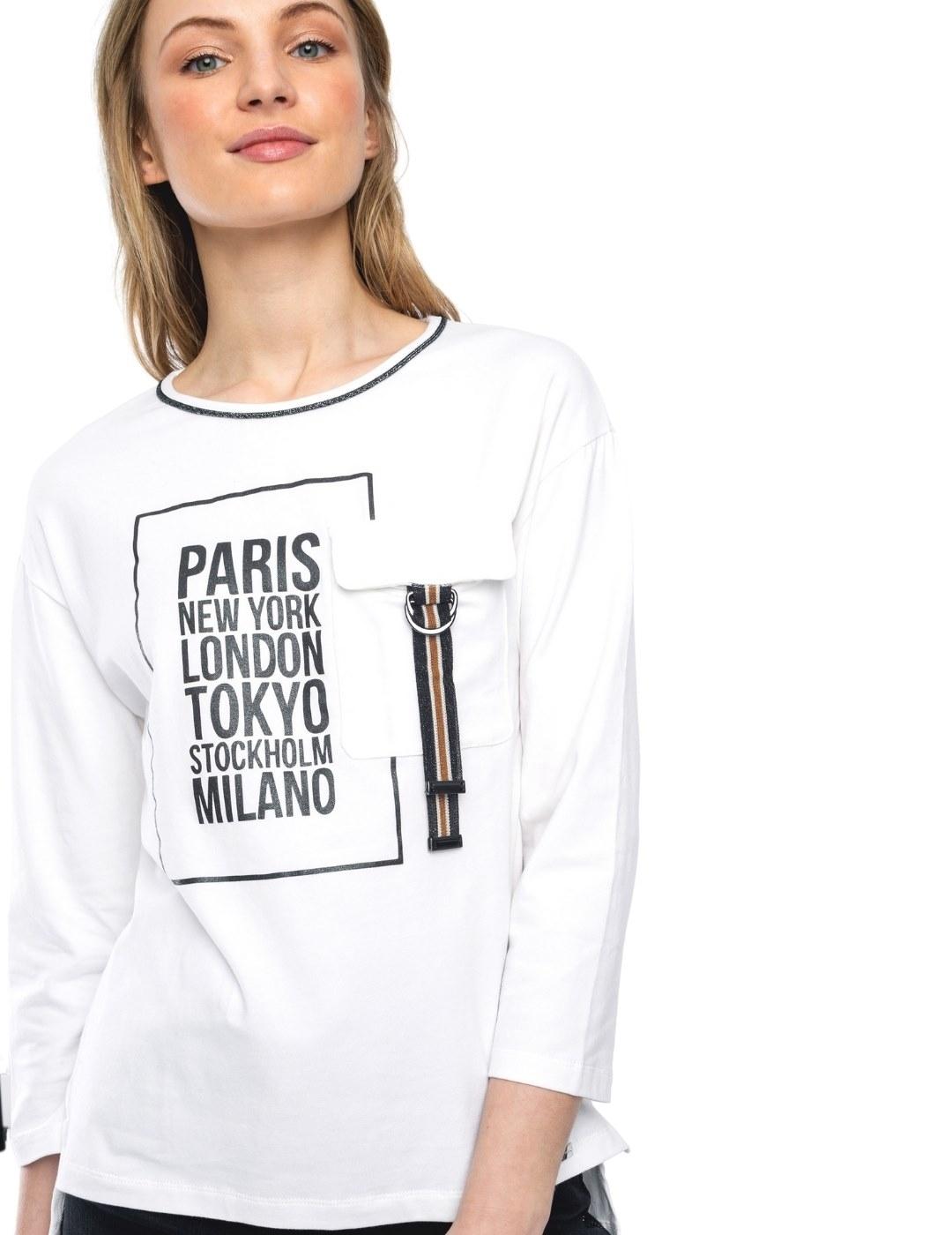 Camiseta Alba Conde Crudo Texto Para Mujer