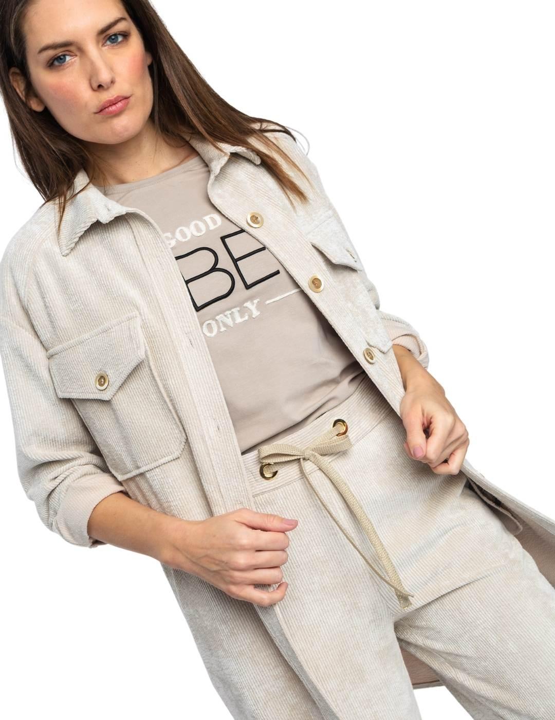 Sobrecamisa Alba Conde Crudo Para Mujer