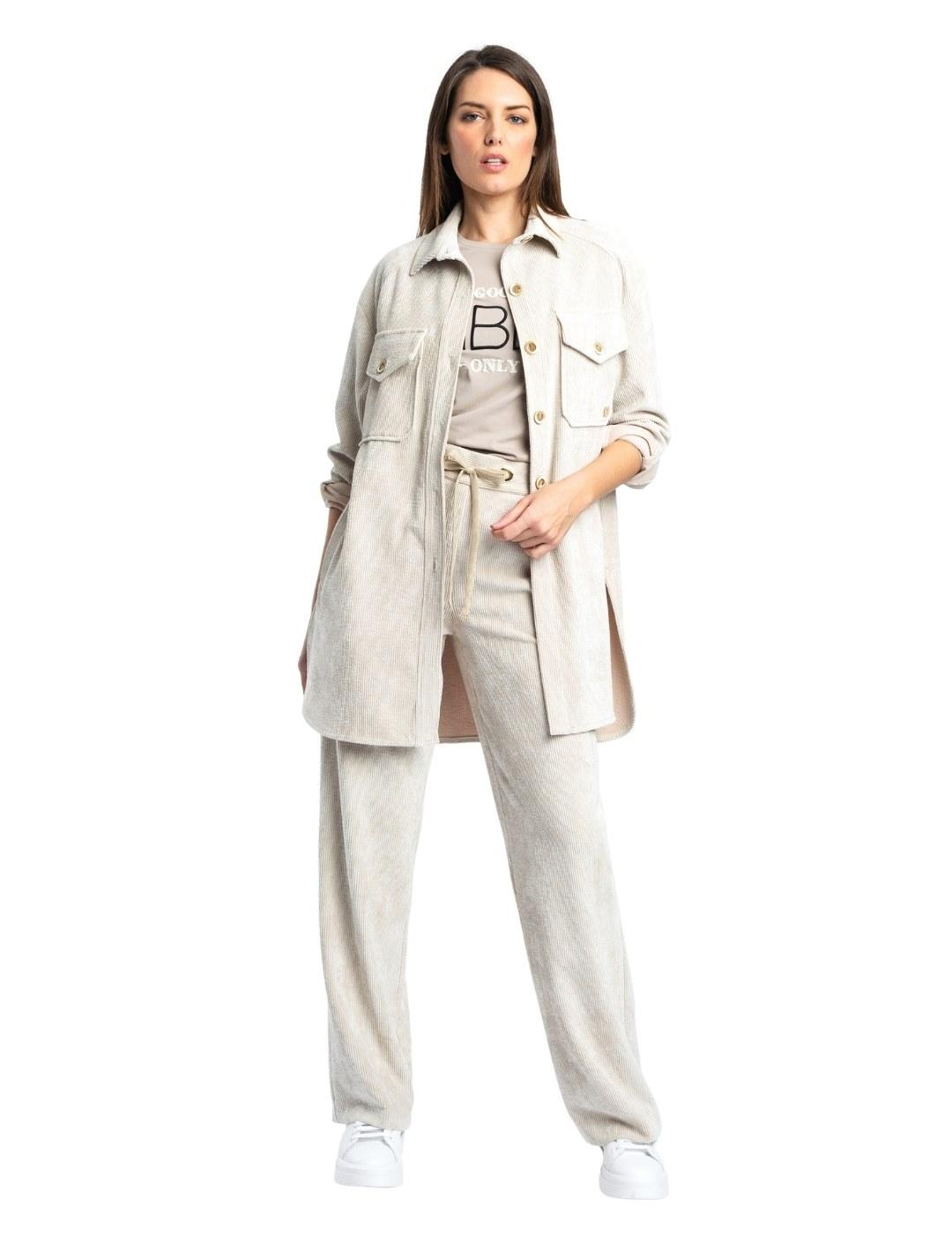 Sobrecamisa Alba Conde Crudo Para Mujer