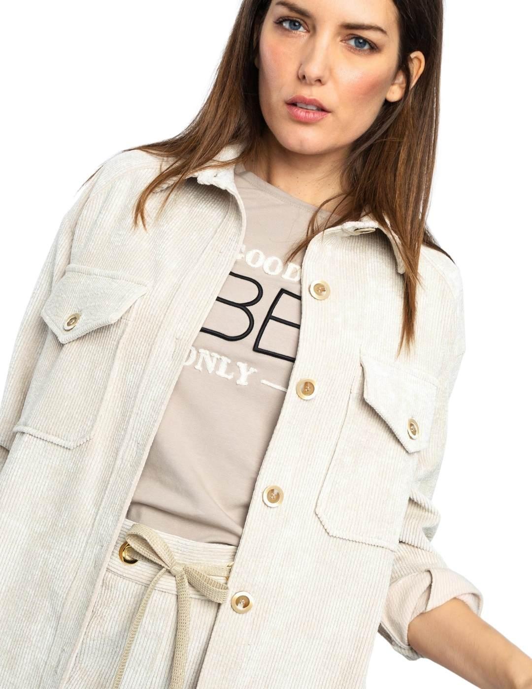 Sobrecamisa Alba Conde Crudo Para Mujer