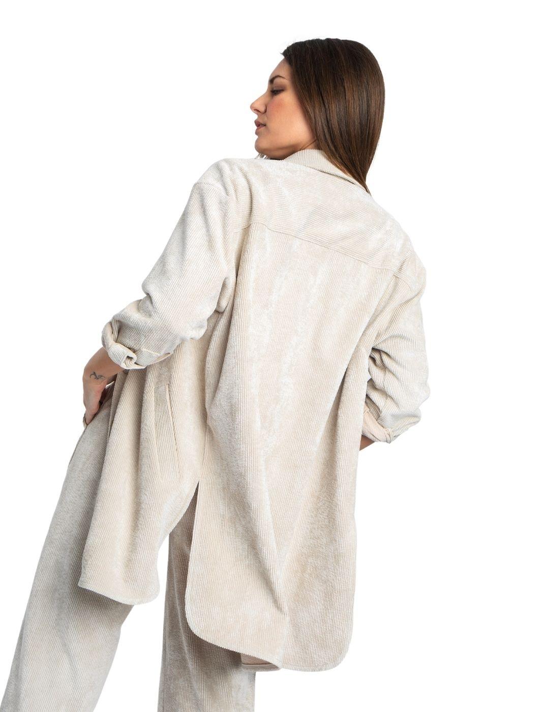 Sobrecamisa Alba Conde Crudo Para Mujer