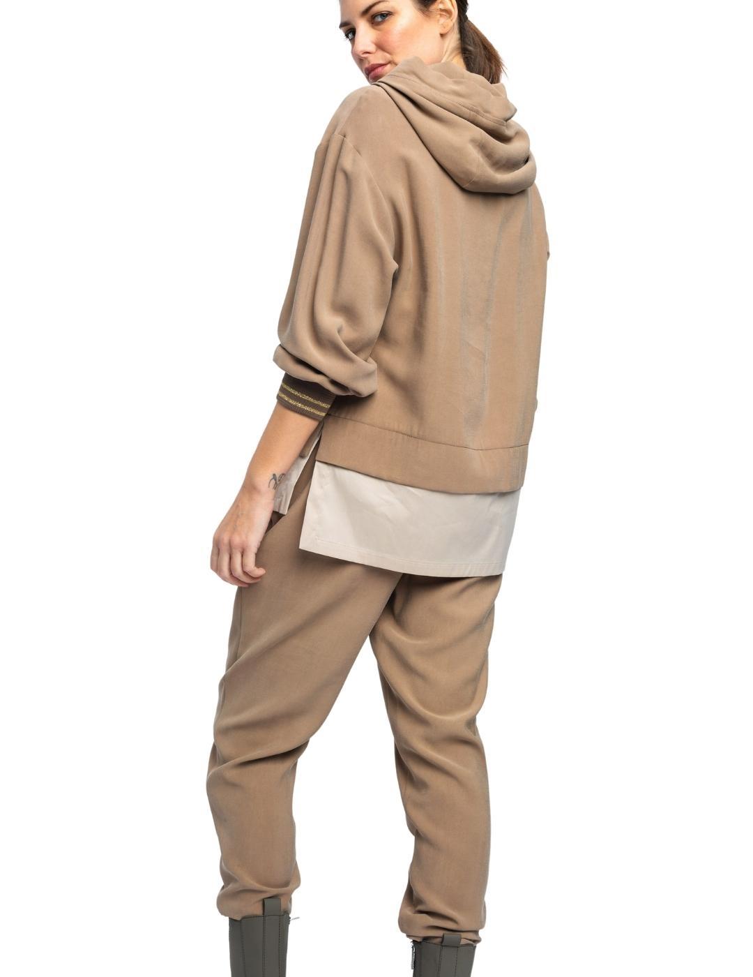 Pantalón Alba Conde Camel Jogger Para Mujer