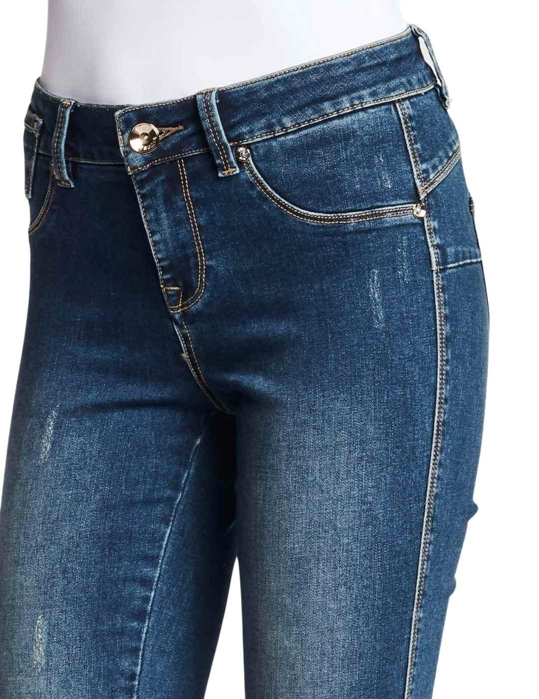 Vaquero Gaudì Pitillo Azul Para Mujer
