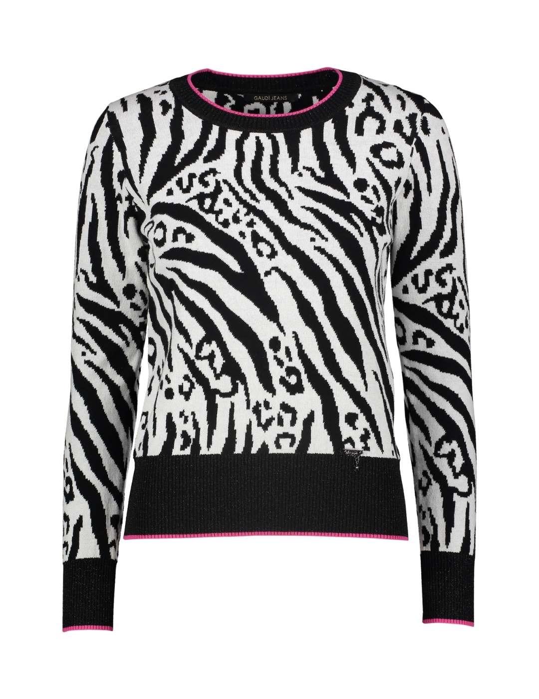 Jersey Gaudi Punto Animal Print Para Mujer