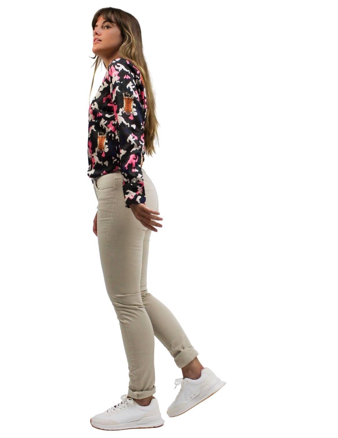 Pantalón Divuit Dux Beige Para Mujer