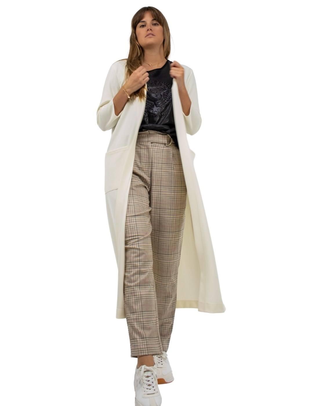 Chaqueta Parole Larga Beige Para Mujer