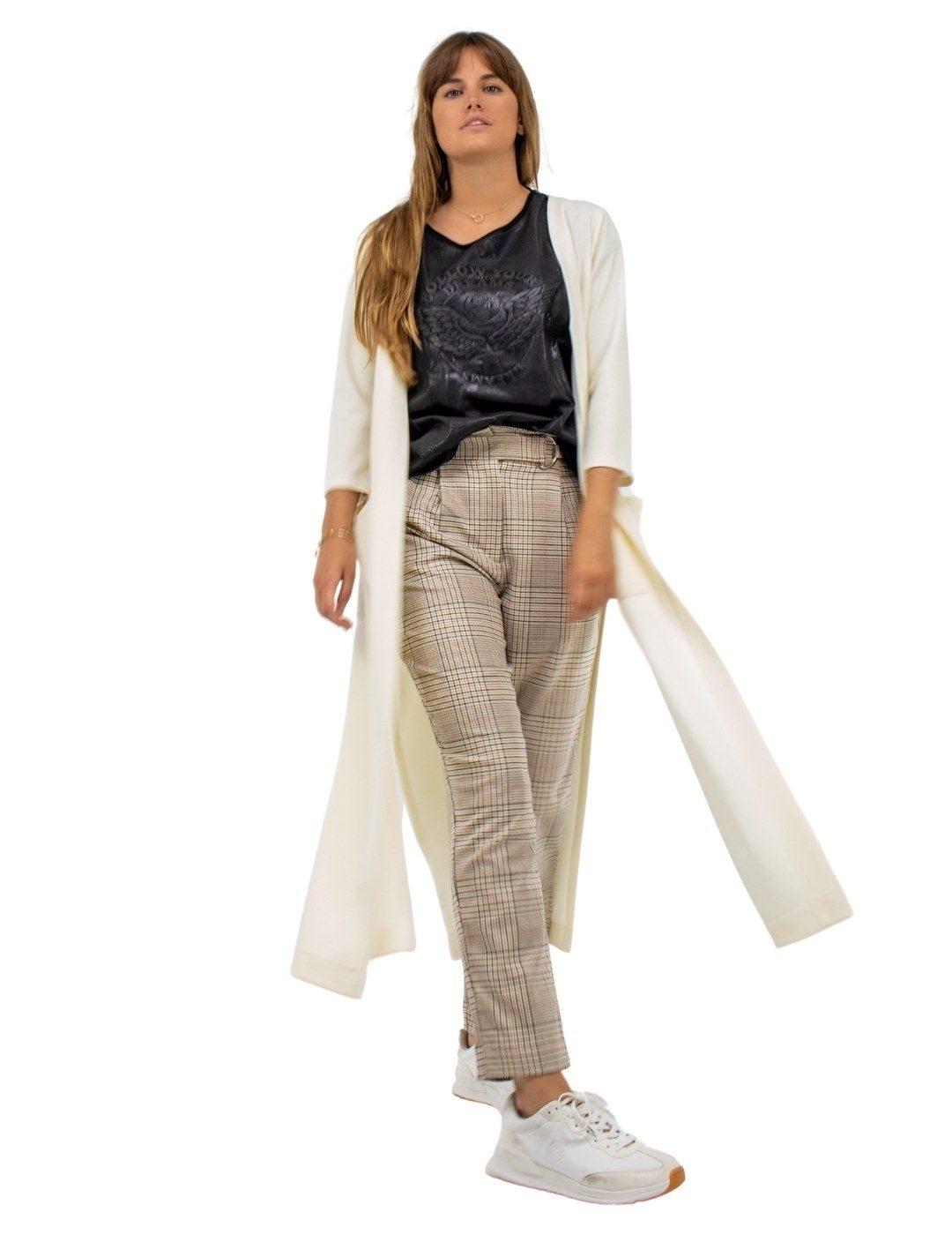 Chaqueta Parole Larga Beige Para Mujer