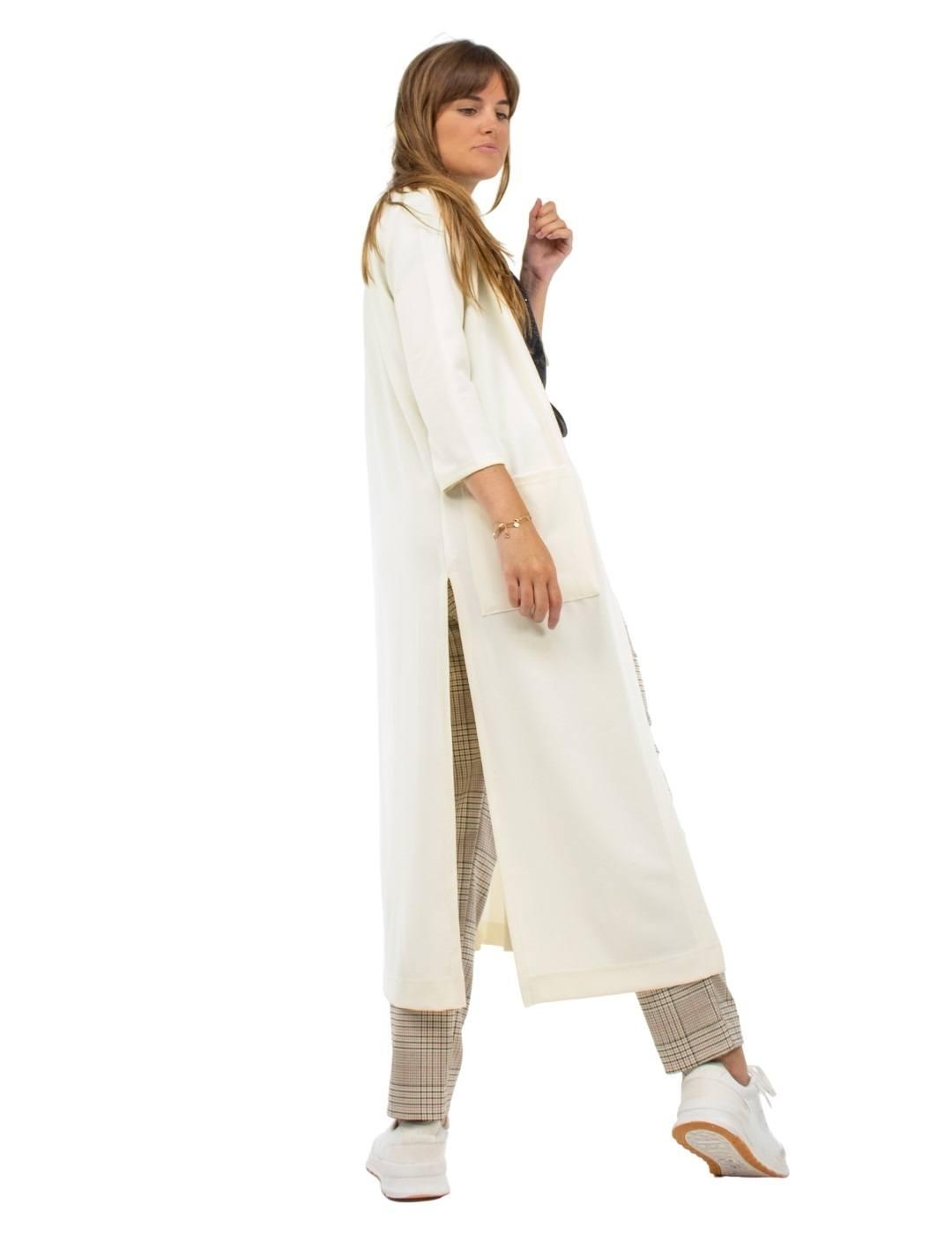 Chaqueta Parole Larga Beige Para Mujer