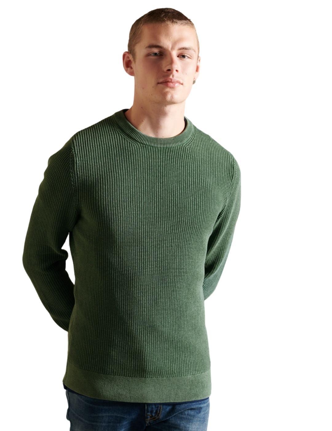 Jersey Superdray Verde Acanalado PAra Hombre