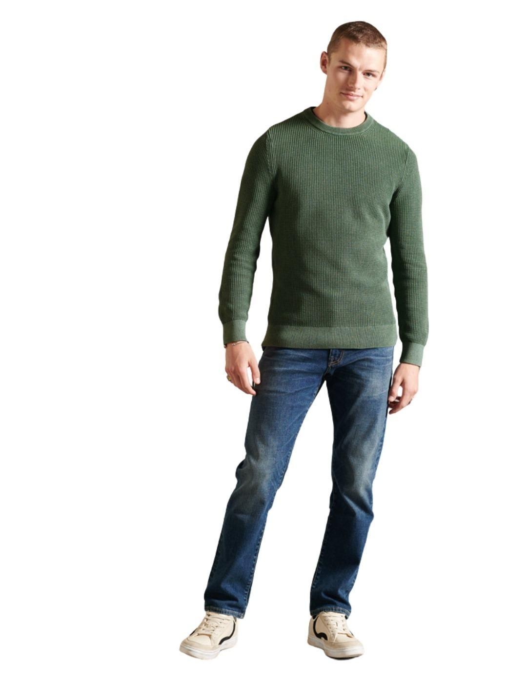 Jersey Superdray Verde Acanalado PAra Hombre