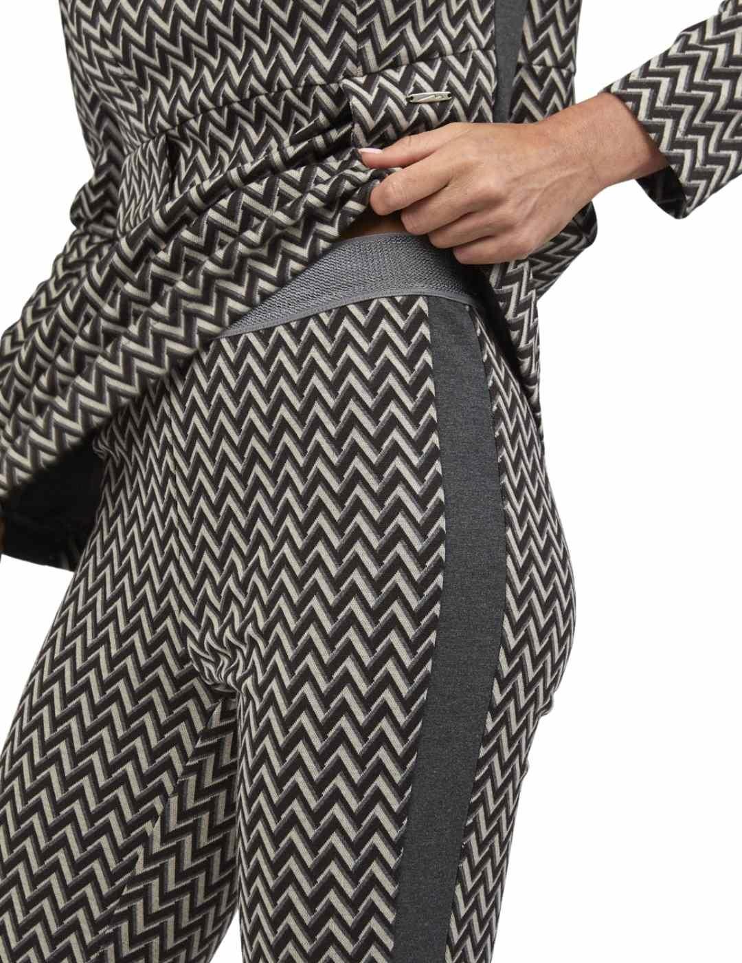 Pantalón Mercedes De Miguel  Gris Para Mujer