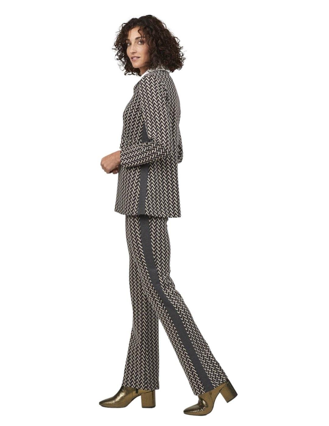 Pantalón Mercedes De Miguel  Gris Para Mujer