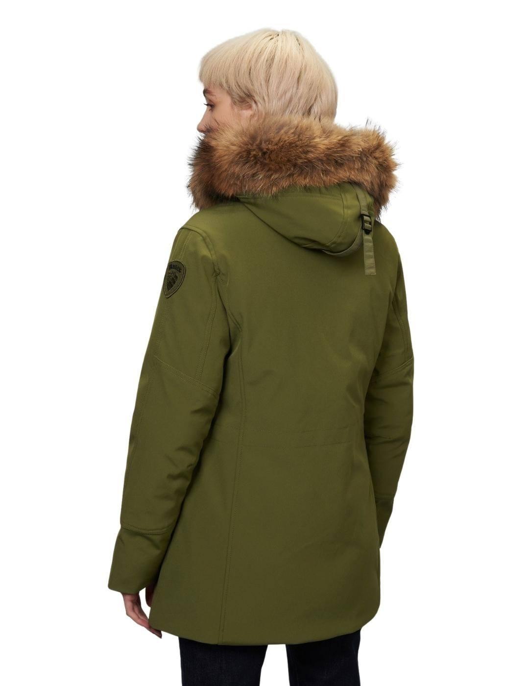 Parka Blauer Capucha Verde Para Mujer