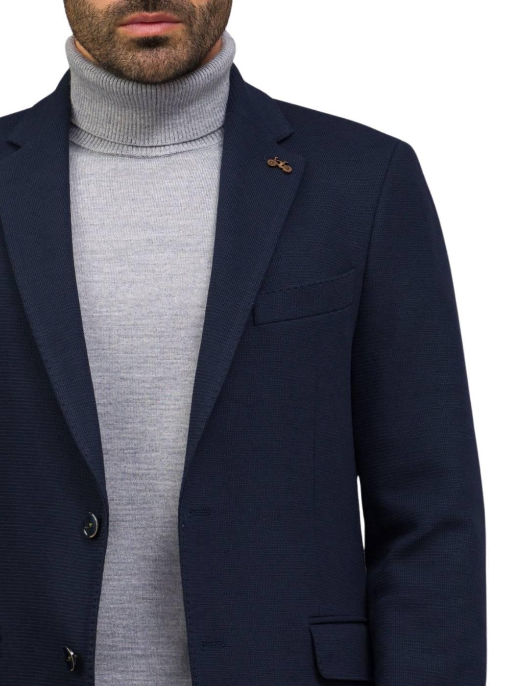 Americana Etiem Regular Fit De Microestructura Para Hombre 