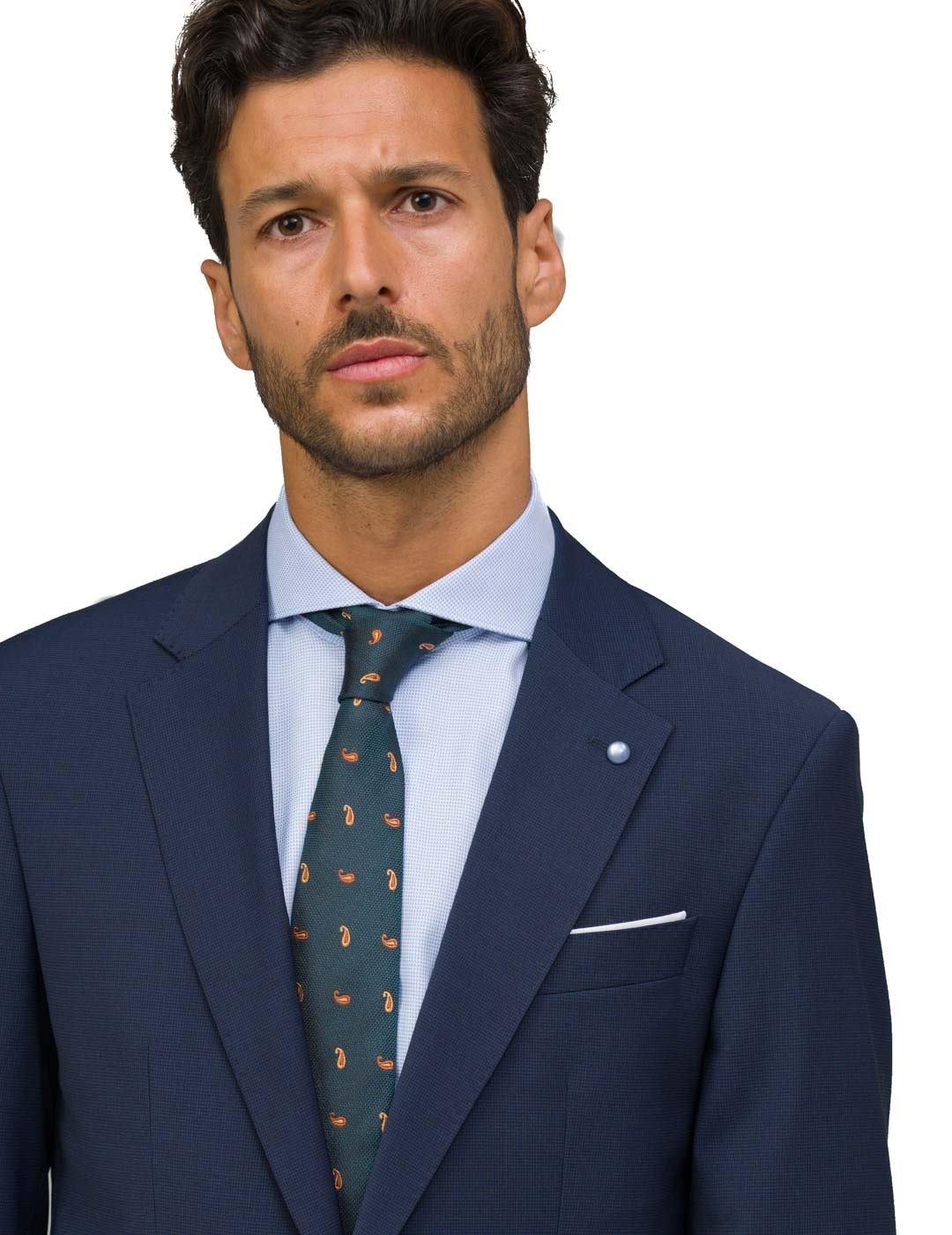 Etiem Traj.Regular,2Bot,2 Abert/S/P-Azul Noche