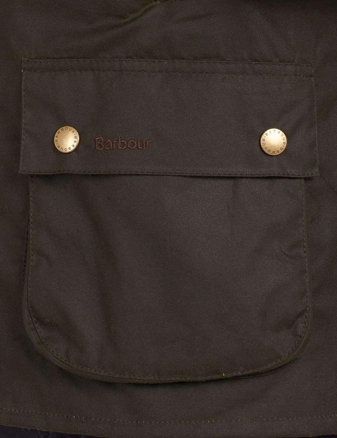 Barbour Chaqueta encerada Ashby Color Verde Oliva