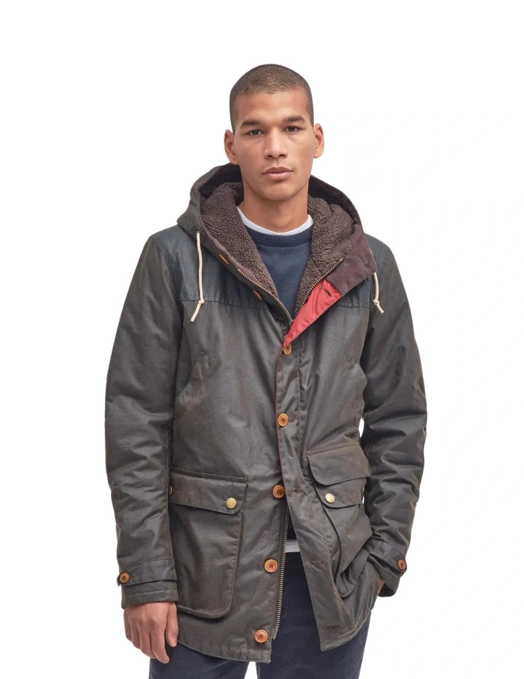 Barbour Chaqueta Game Parka Wax Verde
