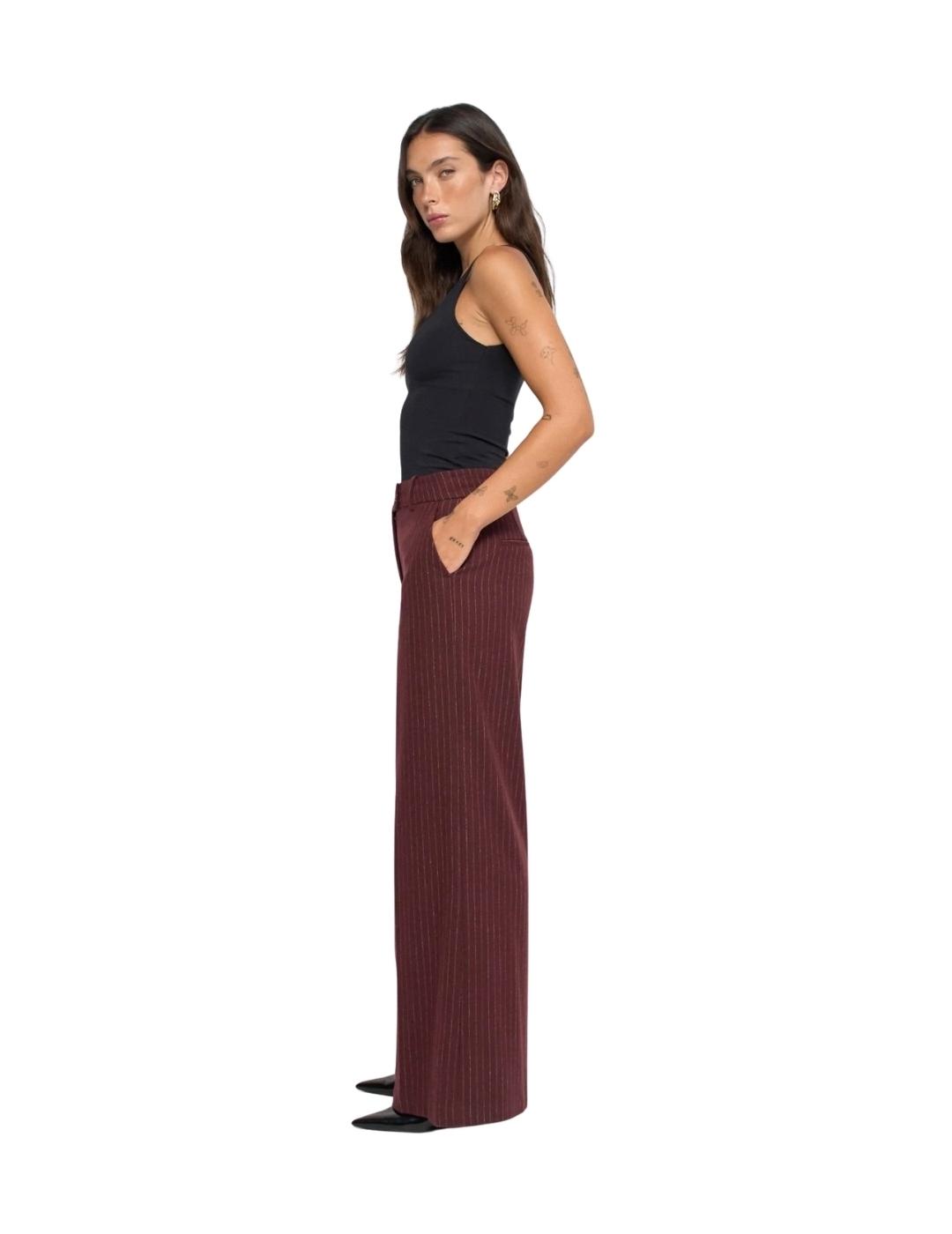 Salsa Jeans Pantalones Chino de rayas Wide Drk red