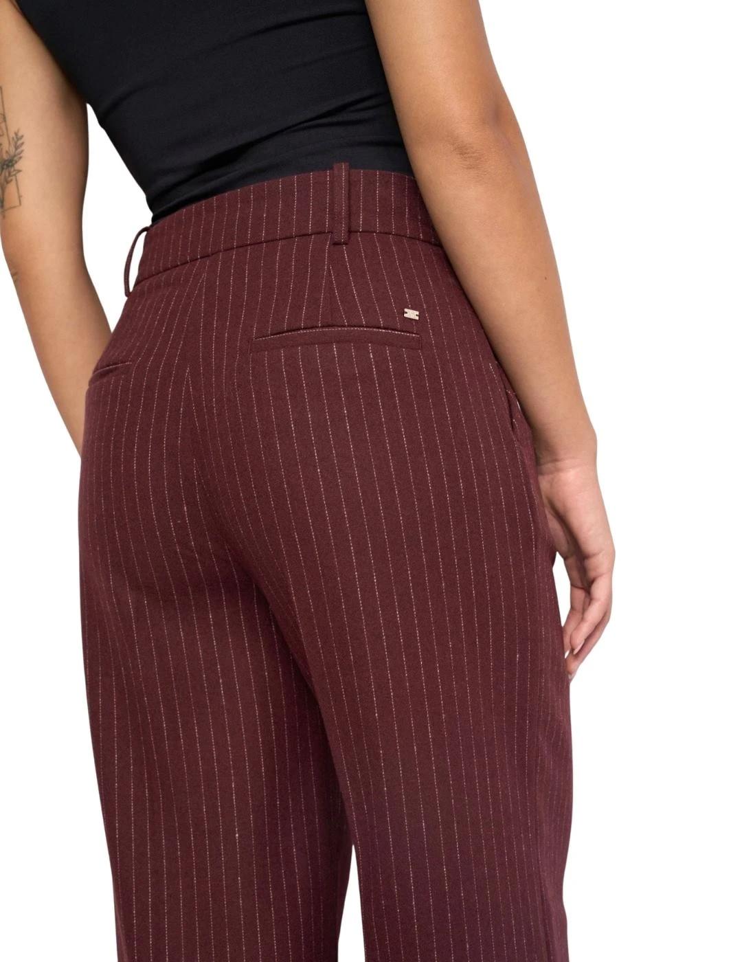 Salsa Jeans Pantalones Chino de rayas Wide Drk red