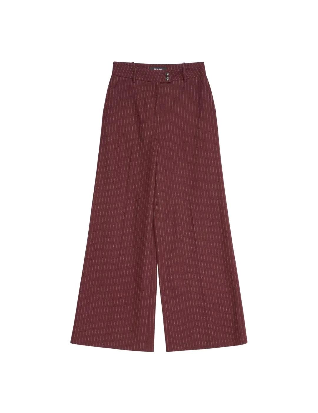 Salsa Jeans Pantalones Chino de rayas Wide Drk red